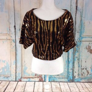 Sequin crop top